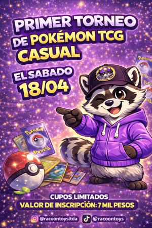 Cupo Torneo Pokémon TCG Casual – 18/04