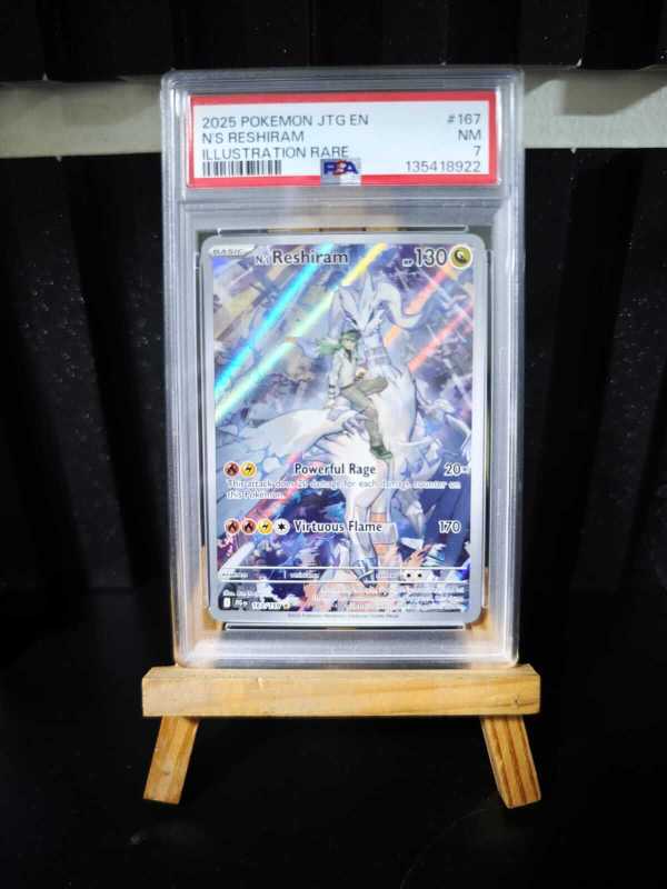 N's Reshiram Illustration Rare JTG PSA NM 7