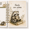 Planner Motivacional de Mapache Relajado