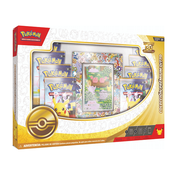 30 aniversario Ditto Premium PREVENTA Pokémon 30 Aniversario Ditto Premium Collection Español