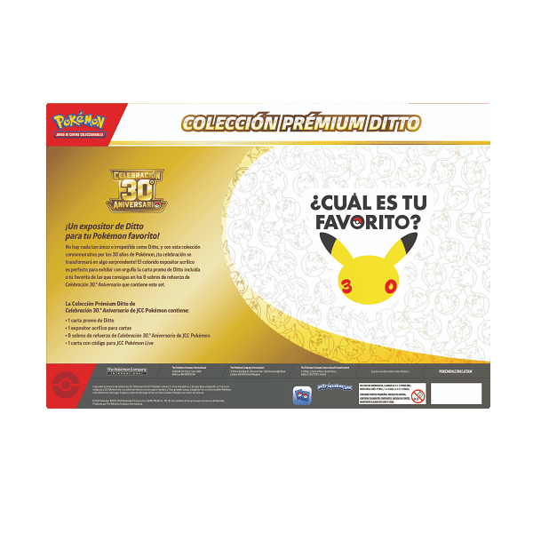 30 aniversario Ditto Premium2 PREVENTA Pokémon 30 Aniversario Ditto Premium Collection Español