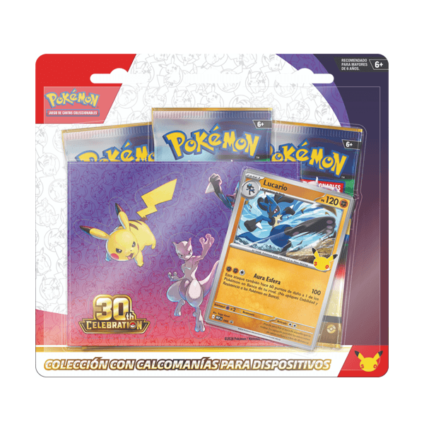 30 aniversario tech sticker2 PREVENTA Pokémon 30 Aniversario Tech Sticker Ingles