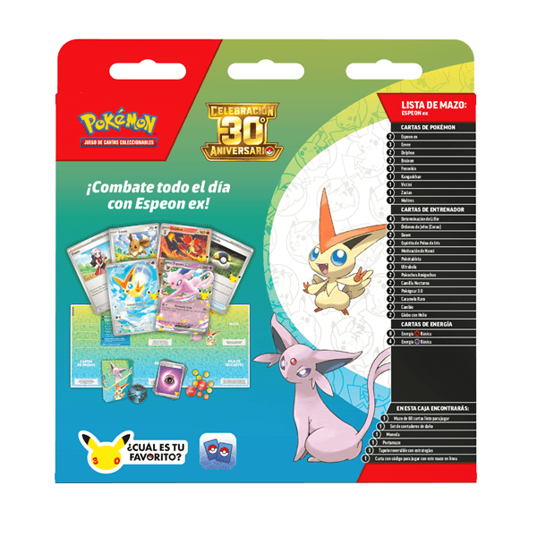PREVENTA Pokémon 30 Aniversario Mazo de Combate Ingles